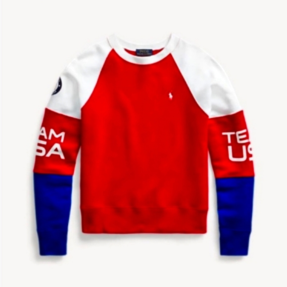 Polo Ralph Lauren Women's Team USA 2022 Official Olympic Sweatshirt Size Girls L - Picture 2 of 7